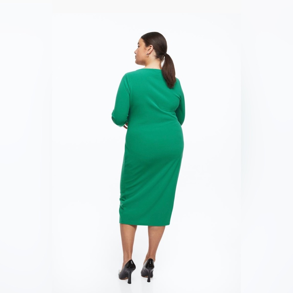 NWT H&M Square Neck Green Dress | Size XL - Picture 3 of 9
